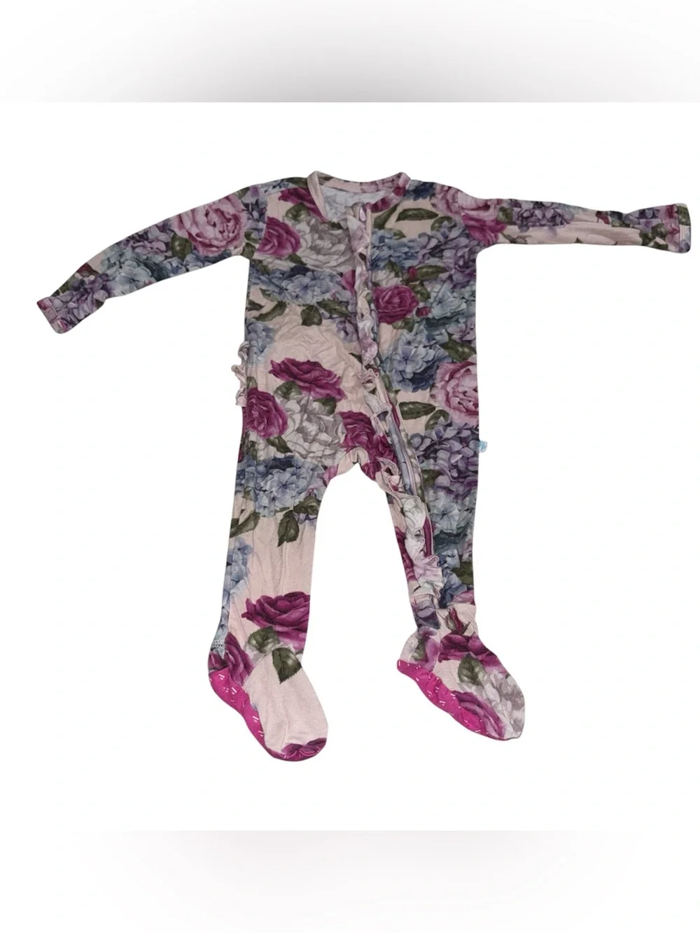 Posh Peanut OG Hydrangea Floral Print Footie